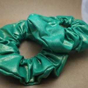 Green and Gold Color Switch Handmade Scrunchie